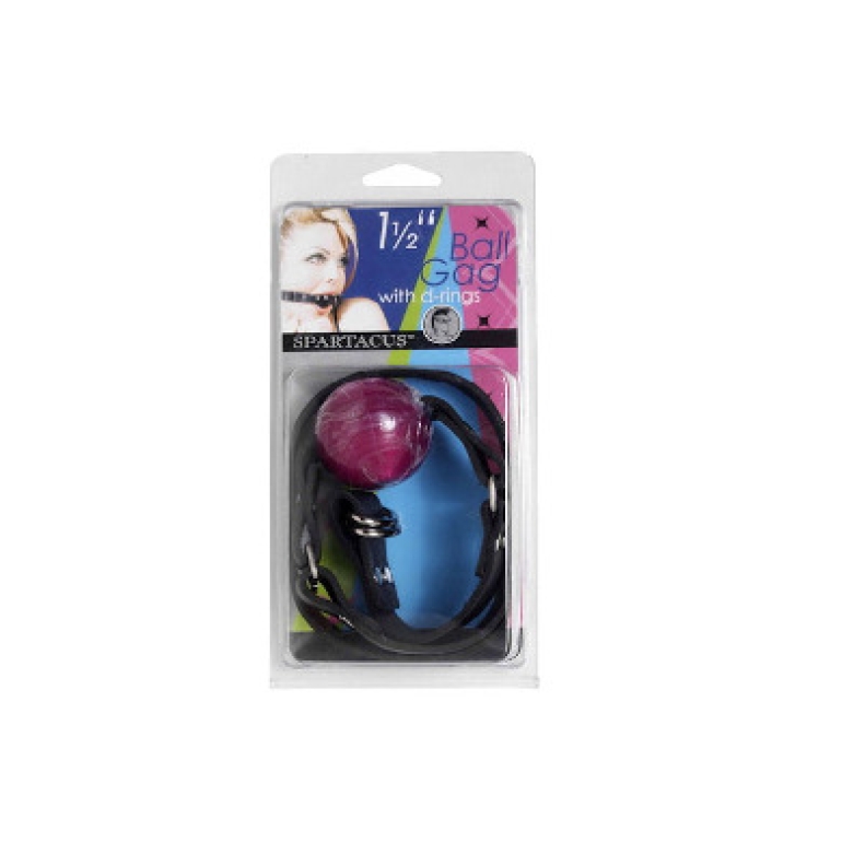 Small Ball Gag With Buckle 1.5 Inch Purple