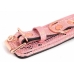 Microfiber Snake Print Wrist Restraints Pink W Leather Lining Animal Print