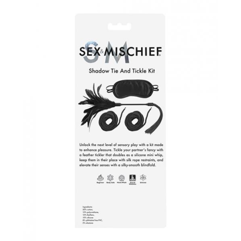 Sex & Mischief Shadow Tie & Tickle Kit Black
