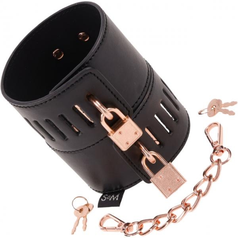 Sex & Mischief Brat Locking Cuffs Gold