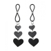 Sex & Mischief Heart Nipple Clamps Black