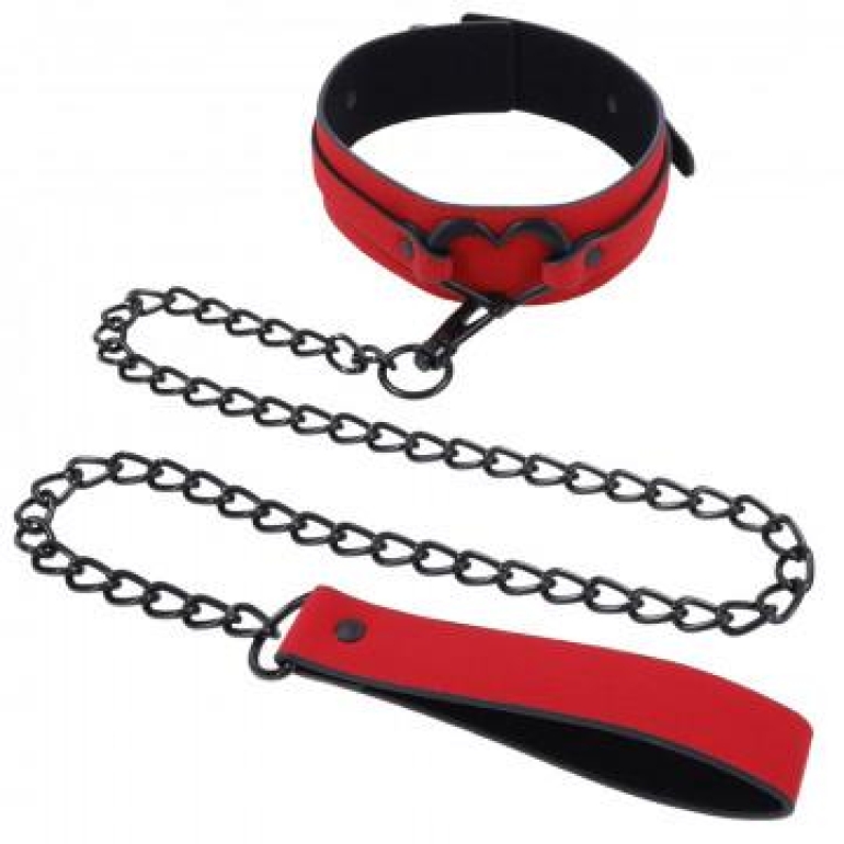 Sex & Mischief Amor Collar & Leash Silver