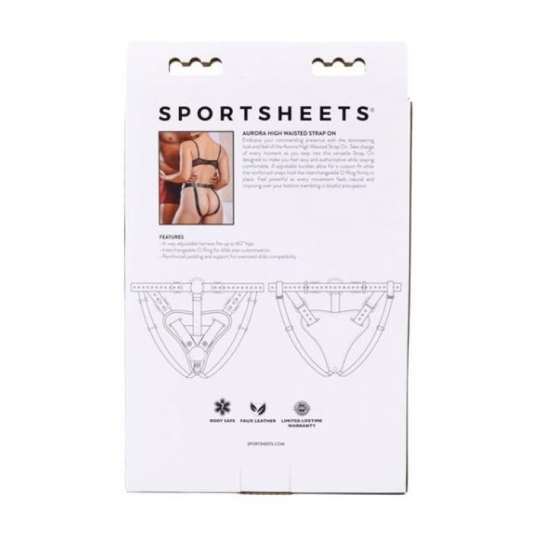 Sportsheets Aurora High Waisted Strap On Black