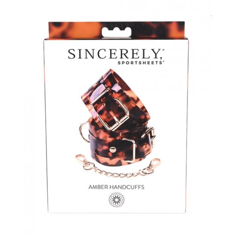 Sincerely Amber Hand Cuffs Red