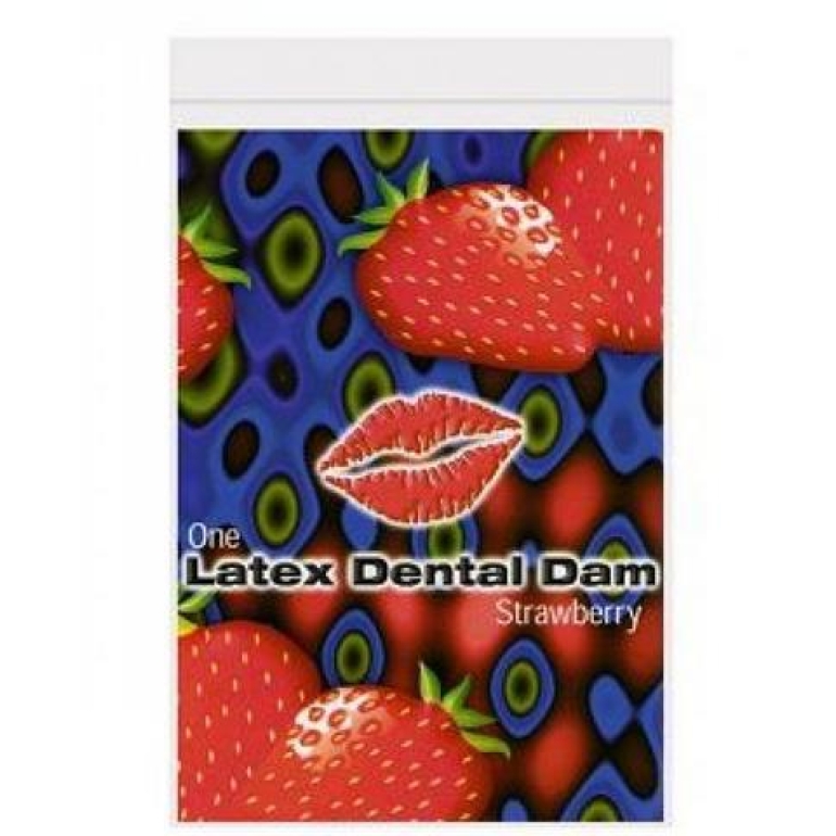 Latex Dental Dam Strawberry Pink