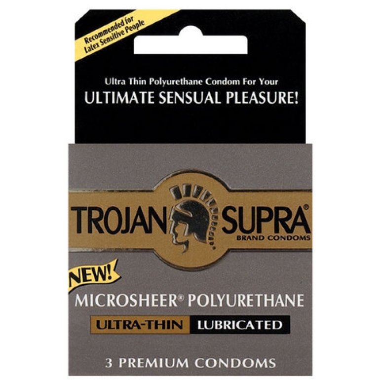 Trojan Supra Lubricated 3pk Clear