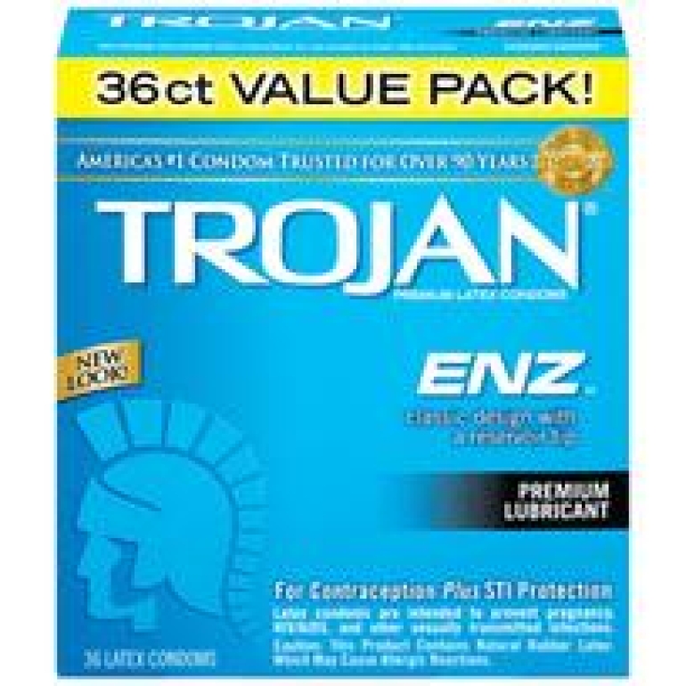 Trojan ENZ Lubricated Latex Condoms 36 Pack Clear