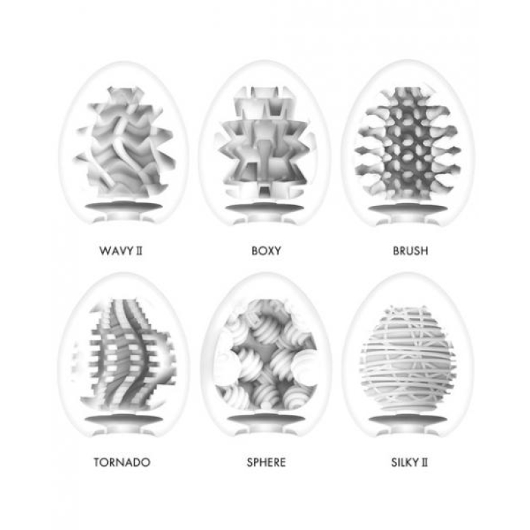 Tenga Egg Variety Pack Standard Masturbator 6 Pack  White