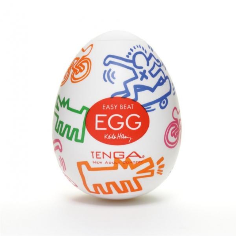 Tenga Keith Haring Easy Beat Egg Street Stroker White