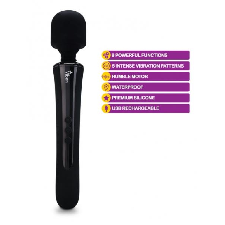 Viben Obsession Intense Wand Large Massager Black