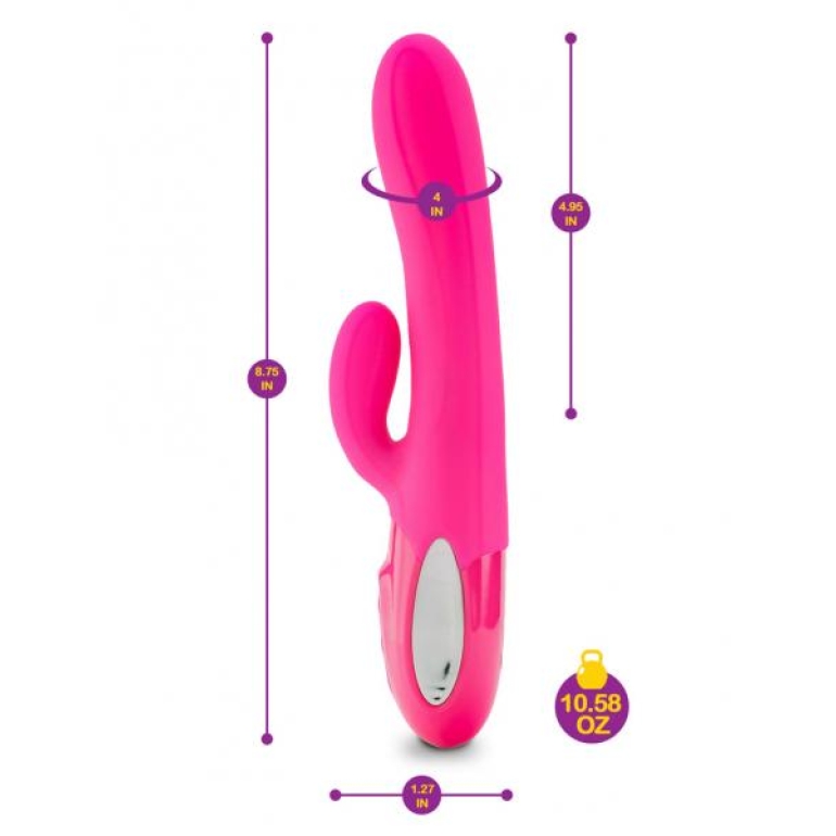 Viben Hypnotic Thrusting Rabbit W/ Clit Stim Hot Pink