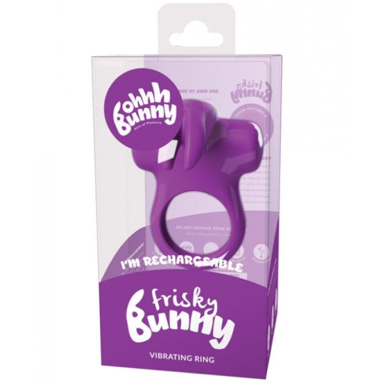 Frisky Bunny Vibrating Ring Purple