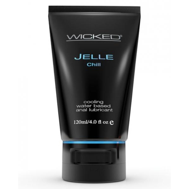 Wicked Jelle Chill Water Base Anal Gel 4oz Tube
