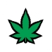 Green Marijuana Leaf Pin (net) Rainbow