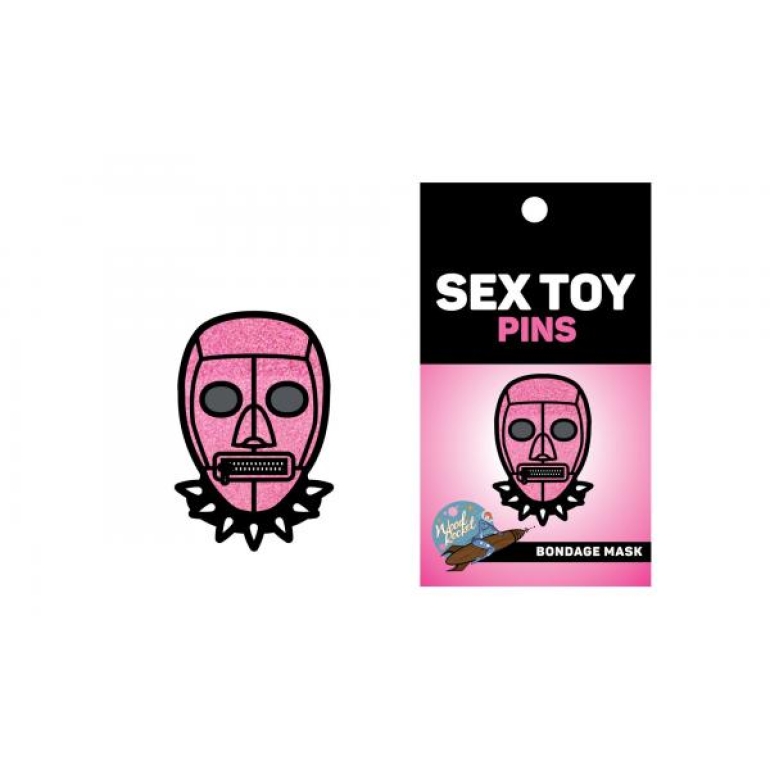Pink Bondage Mask Pin (net)