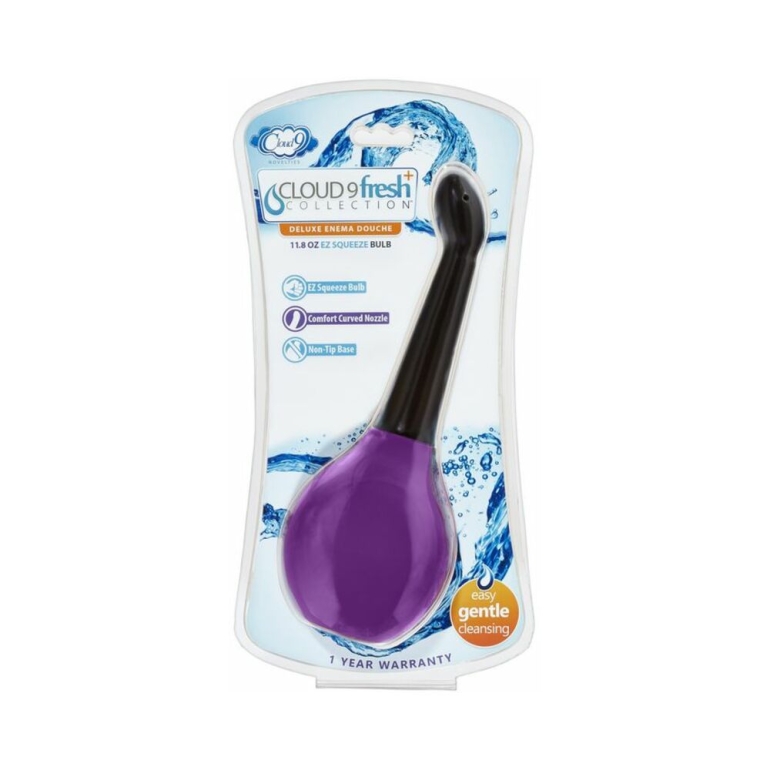 Cloud 9 Fresh + Deluxe Anal Soft Tip Enema Douche EZ Squeeze Bulb  Purple