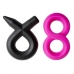 Pro Sensual Silicone Super 8 Ring & Tie Sling 2 Pack Pink