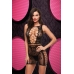 Lapdance Sexy Fishnet & Lace Mini Dress Black O/s