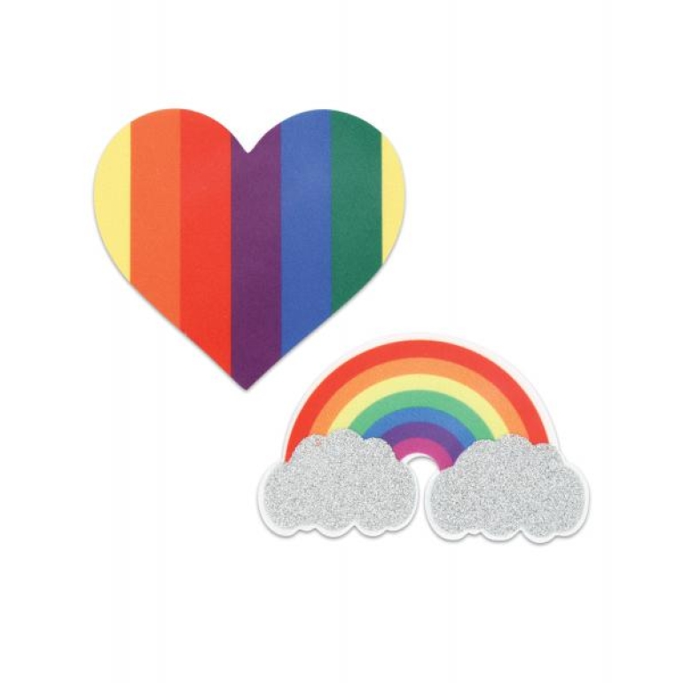 Pasties Pride Glitter Rainbows & Hearts Assorted