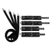 Frisky 8 Piece Bondage Restraint Set Black