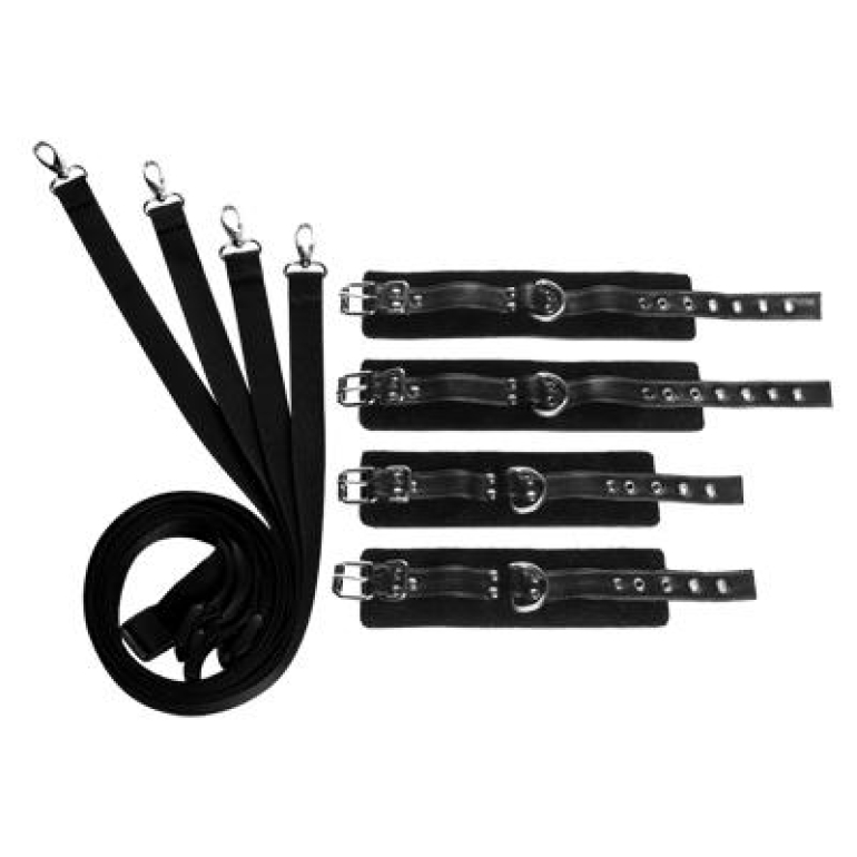 Frisky 8 Piece Bondage Restraint Set Black