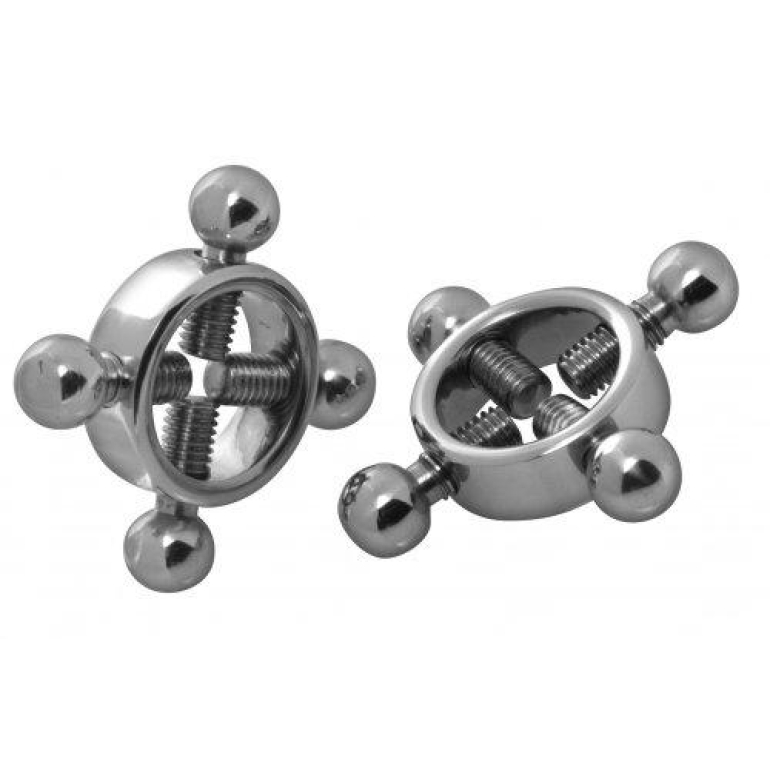 Stainless Steel Rings Of Fire Nipple Press Set Silver