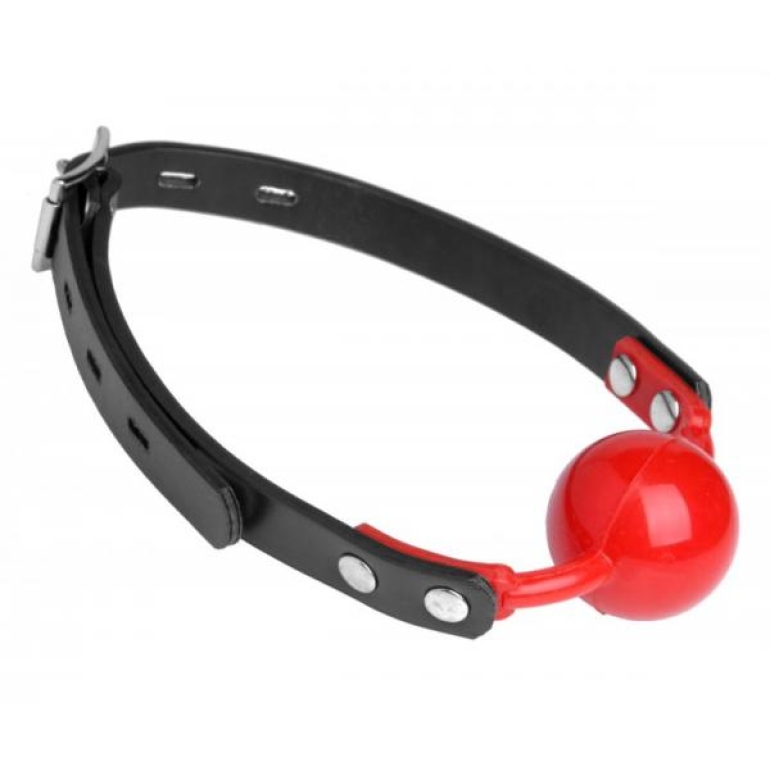 Hush Red Silicone Ball Gag Matte Finish - O/S Black