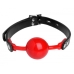 Hush Red Silicone Ball Gag Matte Finish - O/S Black