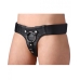 Strap U Domina Adjustable Wide Band Strap On Harness Black One Size Fits Most