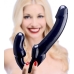 Strap U Revolver Strapless Strap On Dildo Black