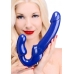 Strap U Revolver Strapless Strap On Dildo Blue