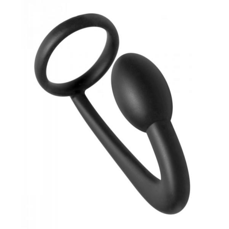 Explorer Penis Ring Prostate Plug Black