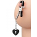 Charmed Heart Padlock Nipple Clamps Black