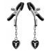 Charmed Heart Padlock Nipple Clamps Black