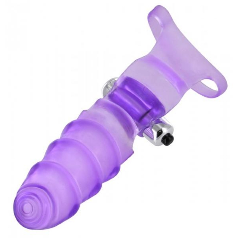 Frisky Double Finger Banger Vibrating G Spot Glove  Purple