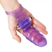 Frisky Double Finger Banger Vibrating G Spot Glove  Purple