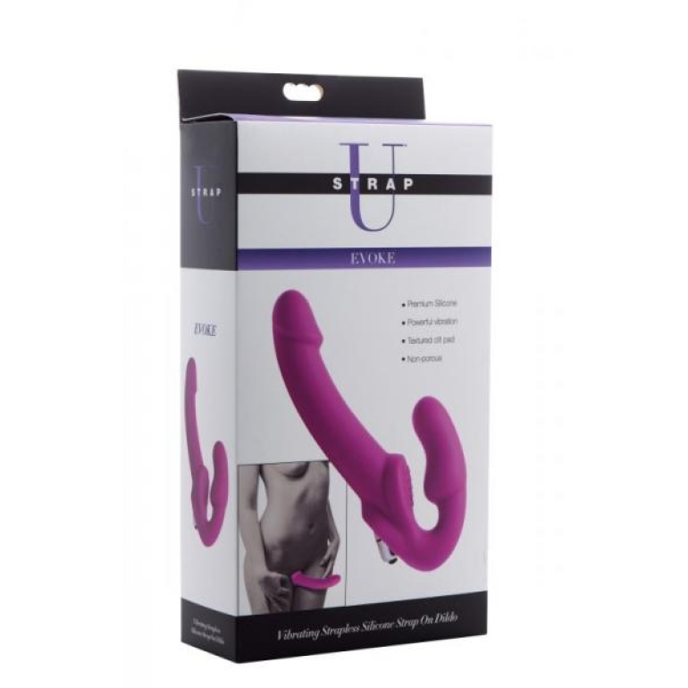 Strap U Vibrating Strapless Silicone Strap-On Dildo Pink