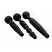 Dark Rods 3 Piece Silicone Penis Plug Set Black