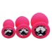 Frisky Pink Pleasure 3 Piece Silicone Anal Plugs with Gems