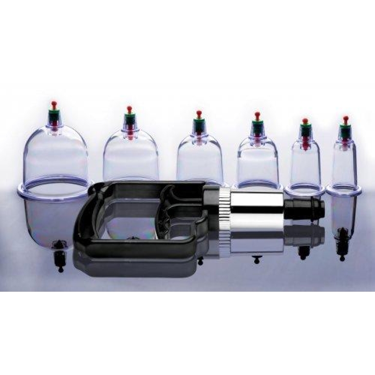 Sukshen 6 Piece Cupping Set With Acu-Points Clear