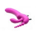 Strap U Regal Rider Vibrating Strapless Strap On Triple G Dildo Purple