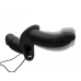 Power Pegger Silicone Vibrating Double Pleasure Dildo With Harness Black