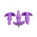 Trinity Vibes 4 Piece Vibrating Anal Plug Set Purple