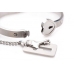 Cuffed Locking Bracelet, Key Necklace Tungsten Steel  Silver