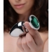 Booty Sparks Emerald Green Gem Anal Plug Set Silver