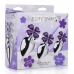 Booty Sparks Violet Flower Gem Anal Plug Set Silver