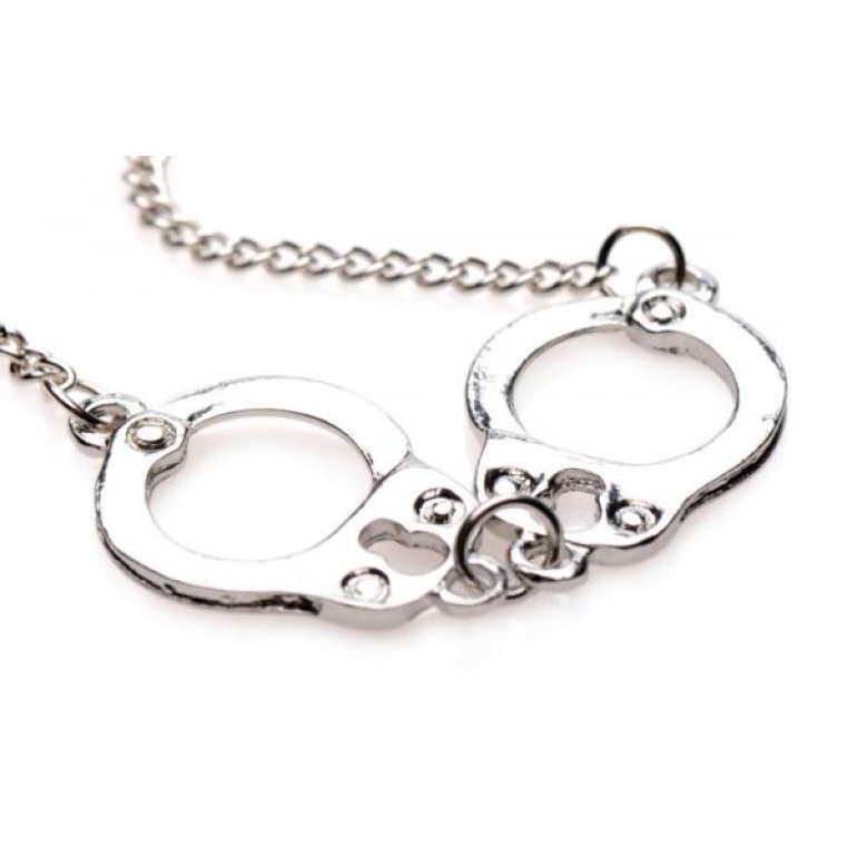 Master Series Cuff Her Handcuff Necklace Silver