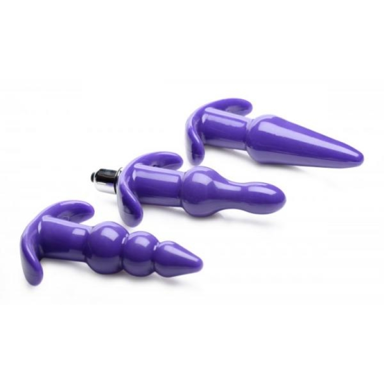 Frisky Thrill Trio Anal Plug Set Purple