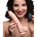 Loadz 8.5in Vibrating Dildo Squirting Light Nude