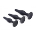 Master Series Triple Spire Tapered Silicone Anal Trainer 3pc Set Black